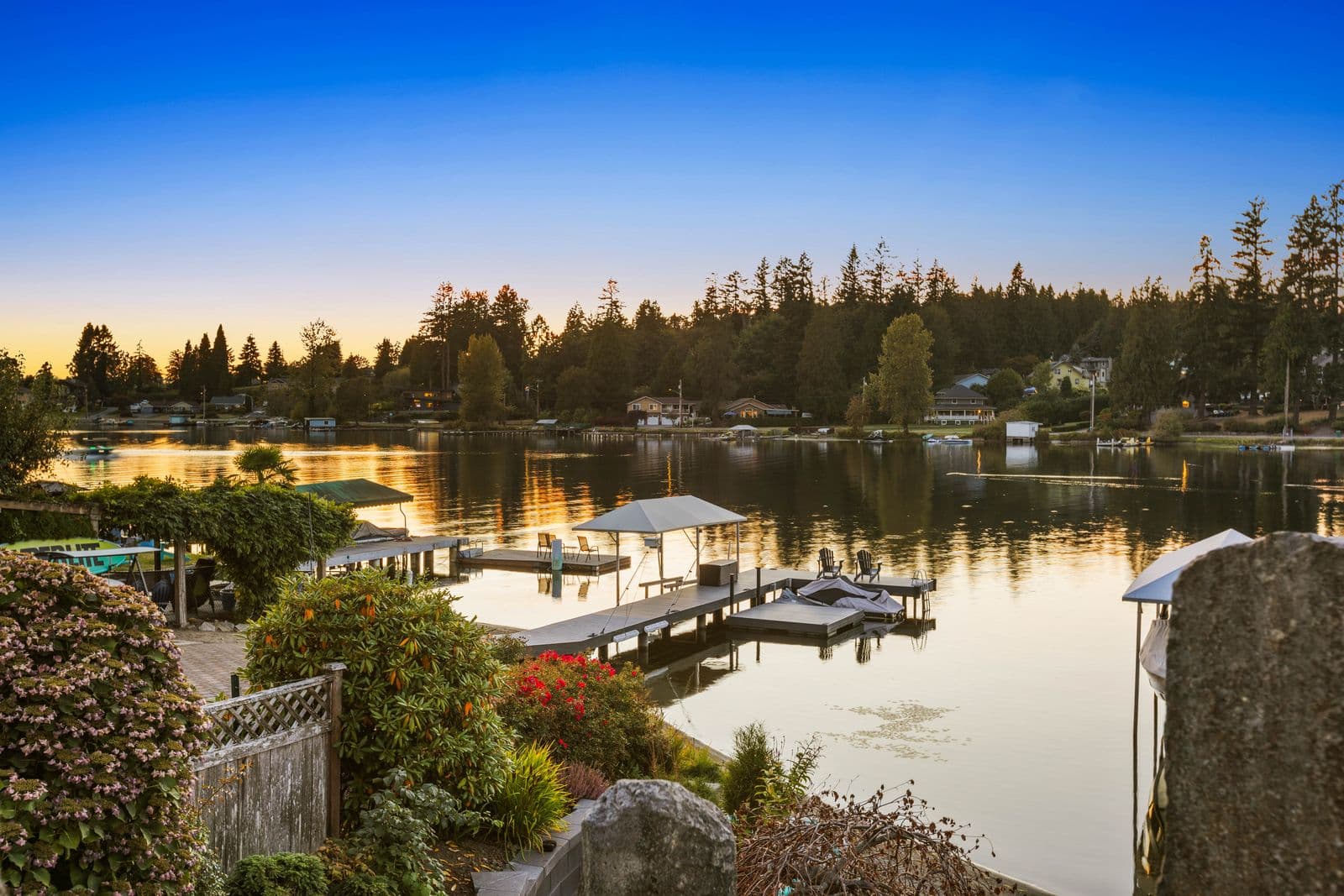 Sunset over the lake — 1504 E Lakeshore Dr, Lake Stevens