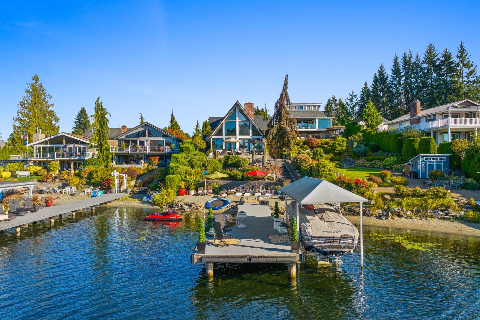Aerial from the lake — 1504 E Lakeshore Dr, Lake Stevens