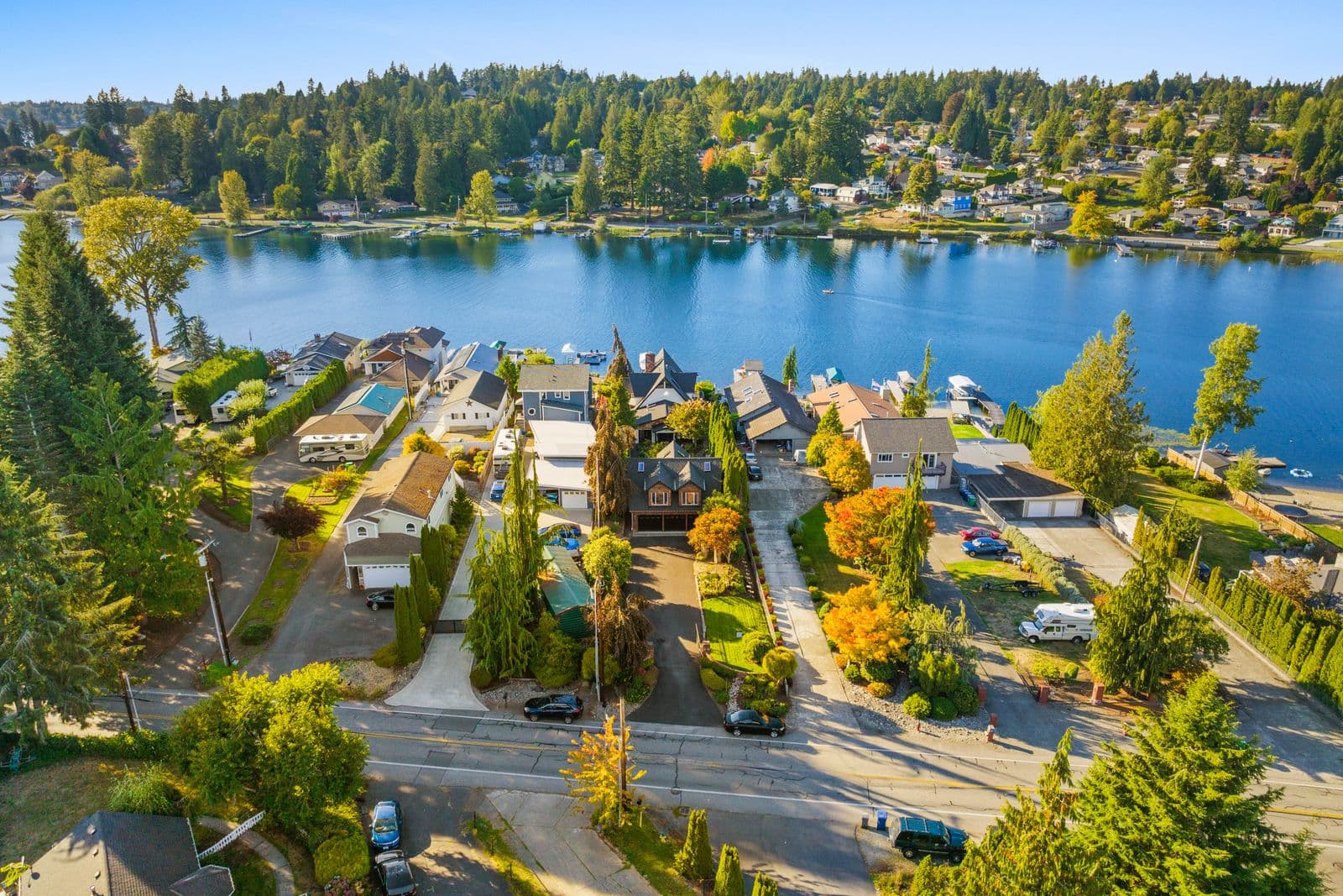 Lake Stevens from above — 1504 E Lakeshore Dr, Lake Stevens