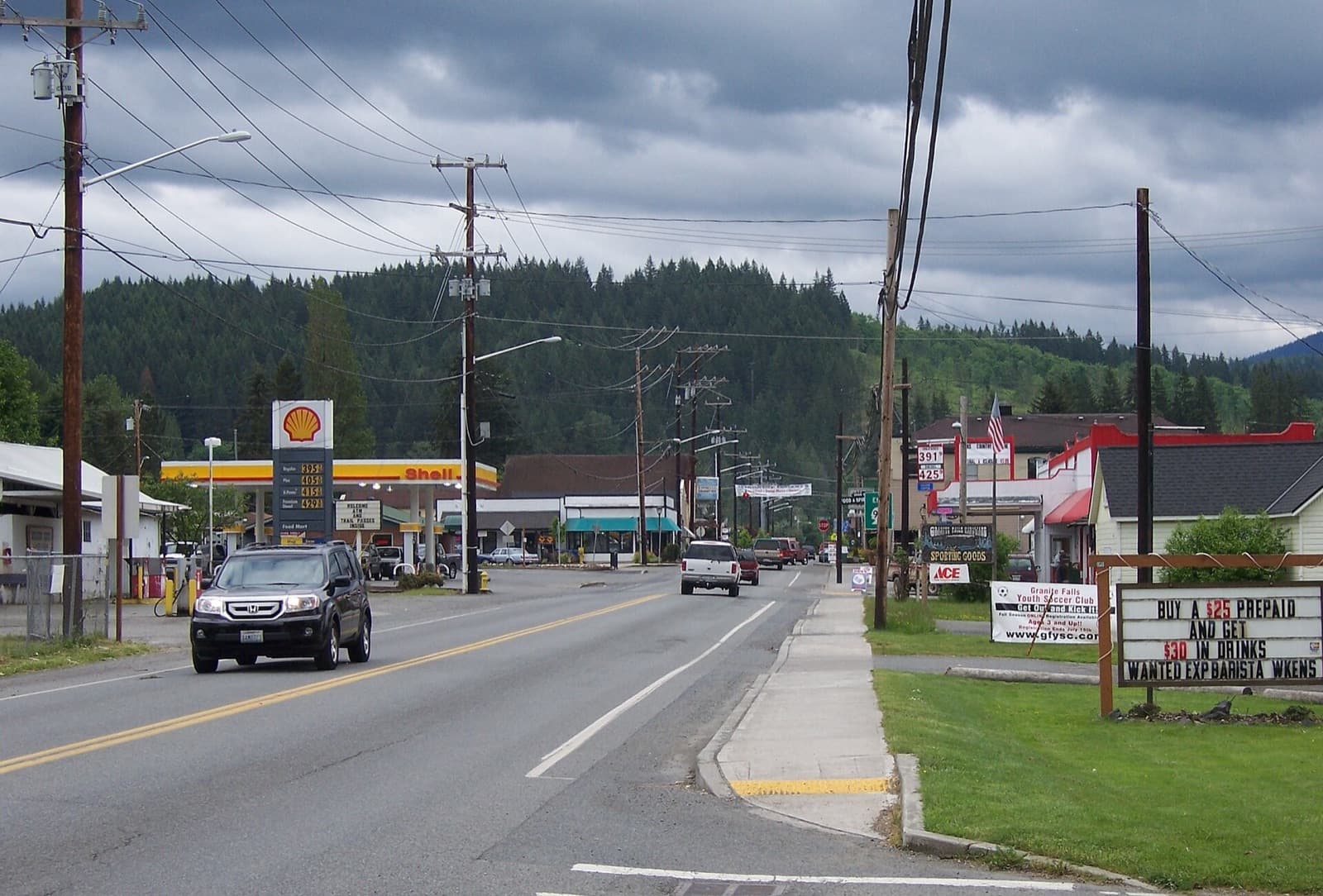 Stanley Street in downtown Granite Falls